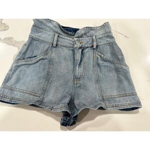 LE LIS‎ Collection Women's Denim Skort Size S Flared High Waist Blue Shorts